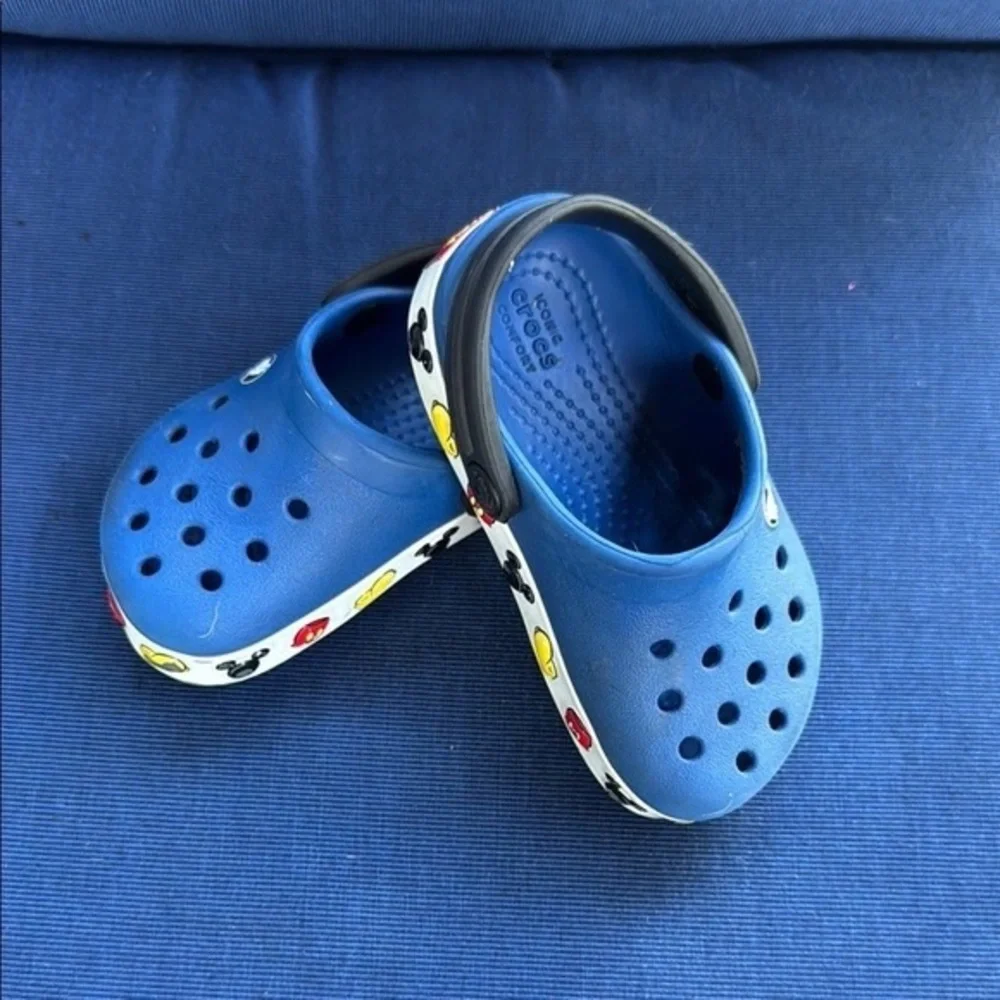CROCS Kids Blue Water Shoes with Mickey Design